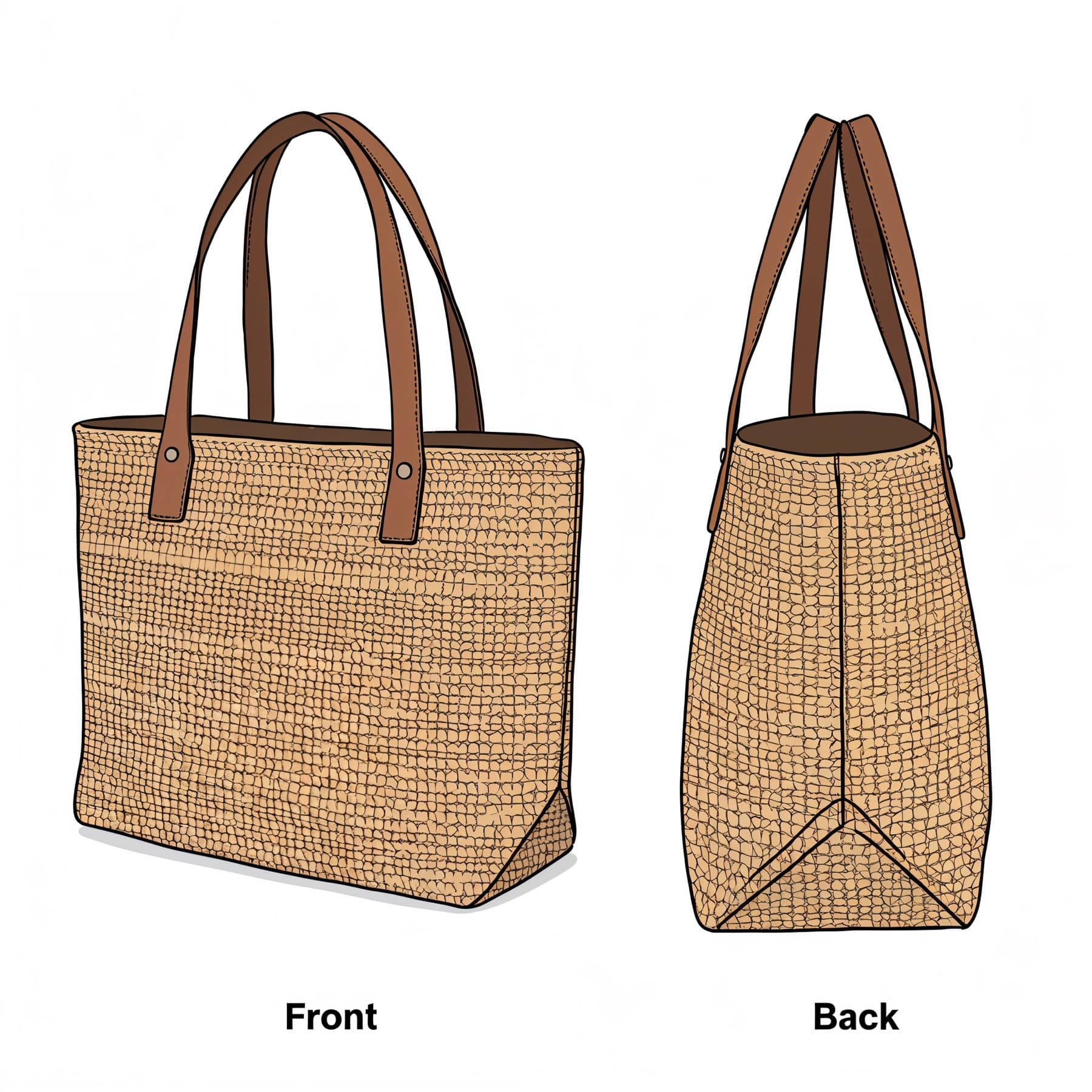 Marina · raffia tote